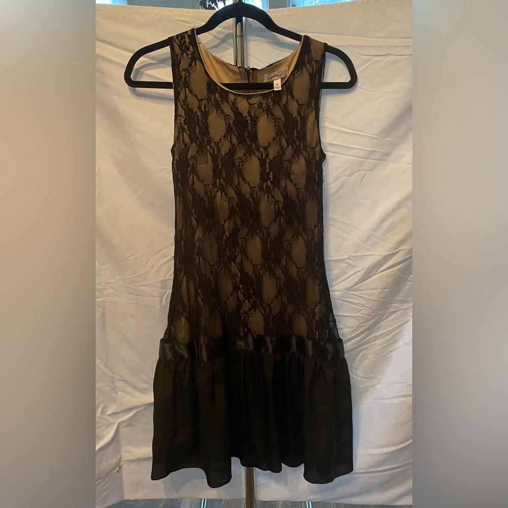 Vintage black lace dress